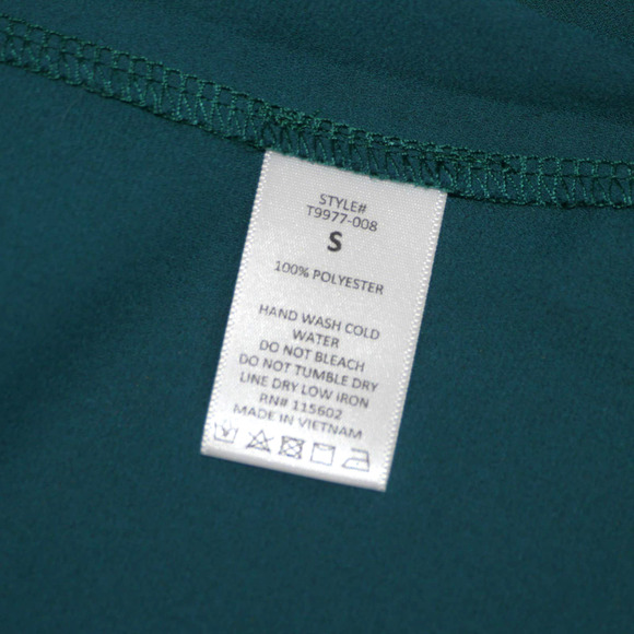 LUSH V-Neck Sheer Green/Blue Blouse Size S - Picture 6 of 7